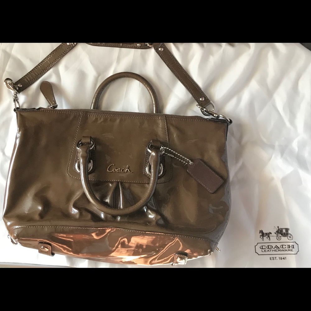 Genuine Coach Patent Leather Handbag